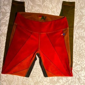 Aviator Nation Velvet Velour Rainbow leggings - M